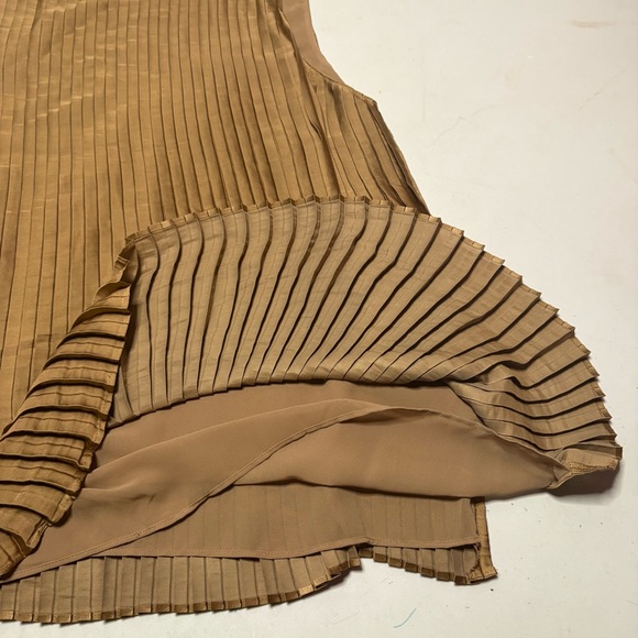 Banana Republic Tan Pleated Sleeveless Blouse - Picture 7 of 9